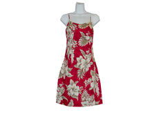 Load image into Gallery viewer, Vintage Hibiscus Short Spaghetti Hawaiian Dress