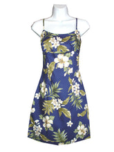 Load image into Gallery viewer, Coral Hibiscus Short Spaghetti Hawaiian Dress