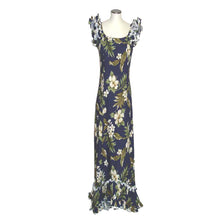 Load image into Gallery viewer, White Hibiscus Long Ruffle Muumuu Dance Dress
