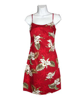Load image into Gallery viewer, Classic Orchid Short Spaghetti Hawaiian Dress
