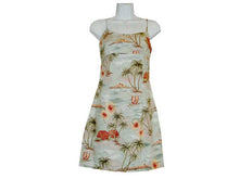 Load image into Gallery viewer, Polynesian Island Short Spaghetti Hawaiian Dress