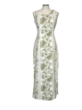 Load image into Gallery viewer, Hibiscus Flowers Panel Long Tank White Dress -Handmade in Hawaii