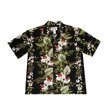 Load image into Gallery viewer, Men's Hawaiian Cotton Shirt - Bamboo Orchid Print