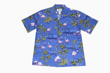 Load image into Gallery viewer, Men's classic Hawaiian Aloha shirt in playful Pink Flamingo print, authentic traditional aloha wear handmade in Honolulu.