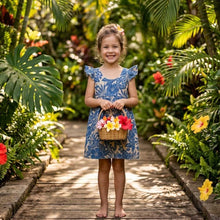 Load image into Gallery viewer, Kohala Forest Girls Aloha Sundress with Flutter Sleeves
