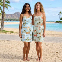 Load image into Gallery viewer, Polynesian Island Short Spaghetti Hawaiian Dress