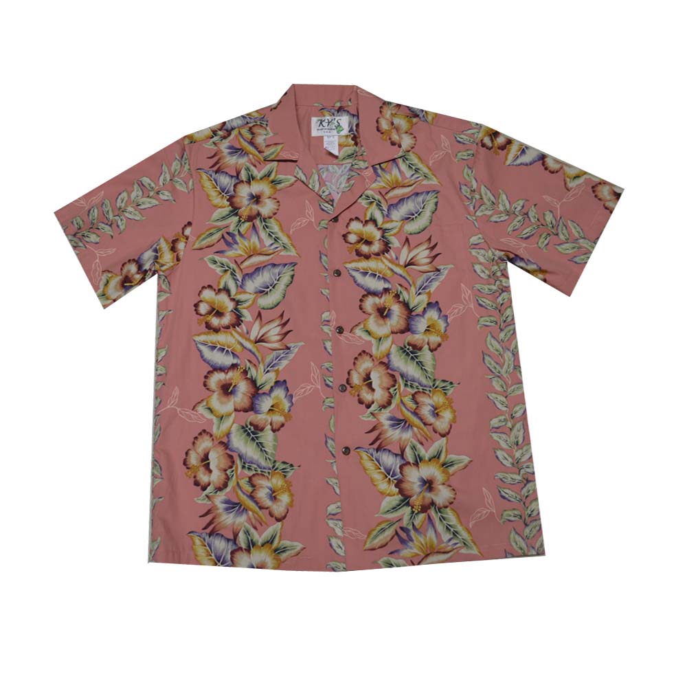 Vintage Anthurium Men's Hawaiian Cotton Shirt