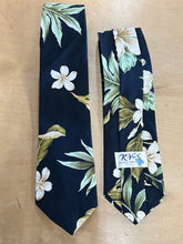 Load image into Gallery viewer, Navy Coral Hibiscus Hawaii Tie