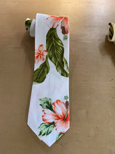 Load image into Gallery viewer, Navy Coral Hibiscus Hawaii Tie