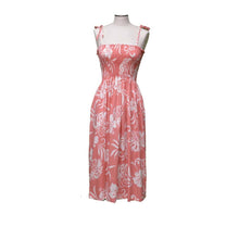 Load image into Gallery viewer, Classic Hibiscus Coral Tube Top Hawaiian Dress