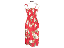 Load image into Gallery viewer, White Orchid Tube Top Maxi Hawaiian Dress