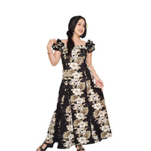 Load image into Gallery viewer, Orchid & Hibiscus Hawaiian Muumuu Wedding Dress