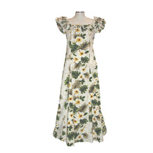 Load image into Gallery viewer, Yellow Hibiscus Hawaiian Muumuu Wedding Dress