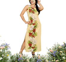 Load image into Gallery viewer, Kona Tropical Flower Long Tank Hawaiian Dress - Handmade In Hawaii