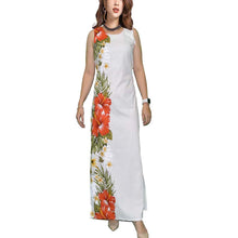 Load image into Gallery viewer, Red Hibiscus Long Tank Dress
