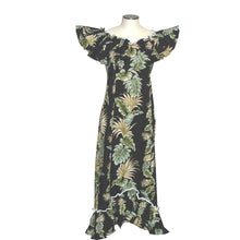 Load image into Gallery viewer, Hawaii Leaf Panel Long Ruffle Muumuu Dance Dress