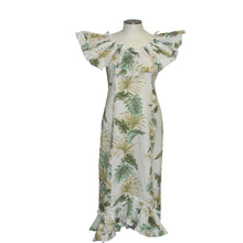 Load image into Gallery viewer, Hawaii Leaf Panel Long Ruffle Muumuu Dance Dress