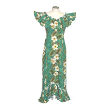 Load image into Gallery viewer, Yellow Hibiscus Long Ruffle Muumuu Dance Dress