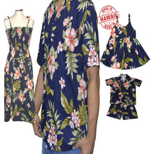 Load image into Gallery viewer, Matching Family Hawaiian Outfits in Coral Hibiscus