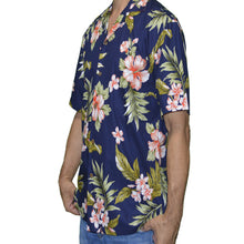 Load image into Gallery viewer, Coral Hibiscus Men's Hawaiian Cotton Shirt