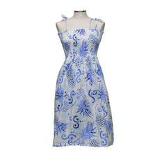 Load image into Gallery viewer, Abstract Pineapple Tube Top Hawaiian Dress