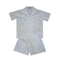 Load image into Gallery viewer, Matching Family Hawaiian Outfits in White Hibiscus Panel