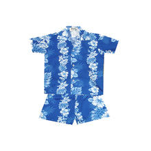 Load image into Gallery viewer, Matching Family Hawaiian Outfits in Blue Hibiscus