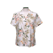 Load image into Gallery viewer, Classic Orchid Rayon Fitted Women's Hawaiian Shirt Made In Hawaii