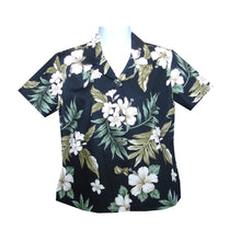 Load image into Gallery viewer, Coral Hibiscus Fitted Women's Hawaiian Shirt Made In Hawaii