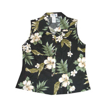 Load image into Gallery viewer, Coral Hibiscus Sleeveless Hawaiian Blouse Made In Hawaii