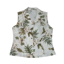 Load image into Gallery viewer, Coral Hibiscus Sleeveless Hawaiian Blouse Made In Hawaii