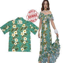 Load image into Gallery viewer, Couples Outfits for Wedding Set in White Hibiscus