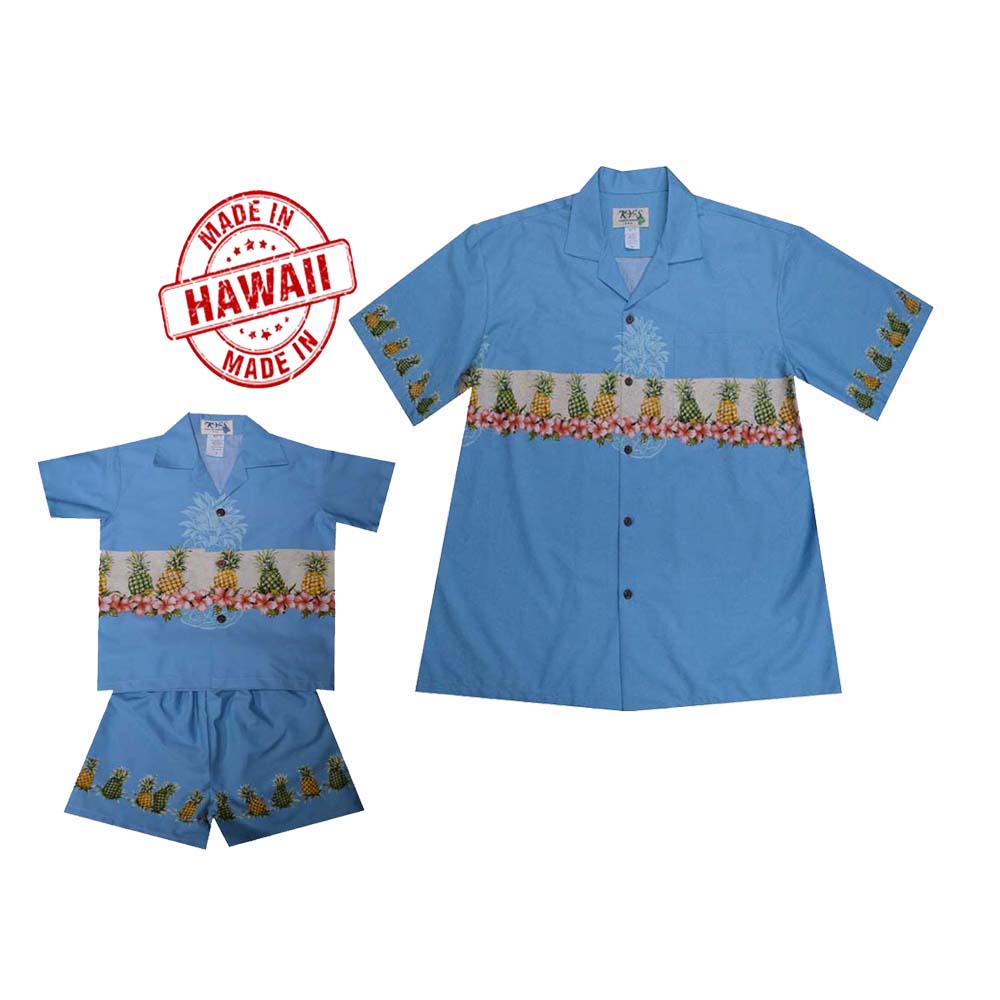 Pineapple Father Son Matching Hawaiian Shirt