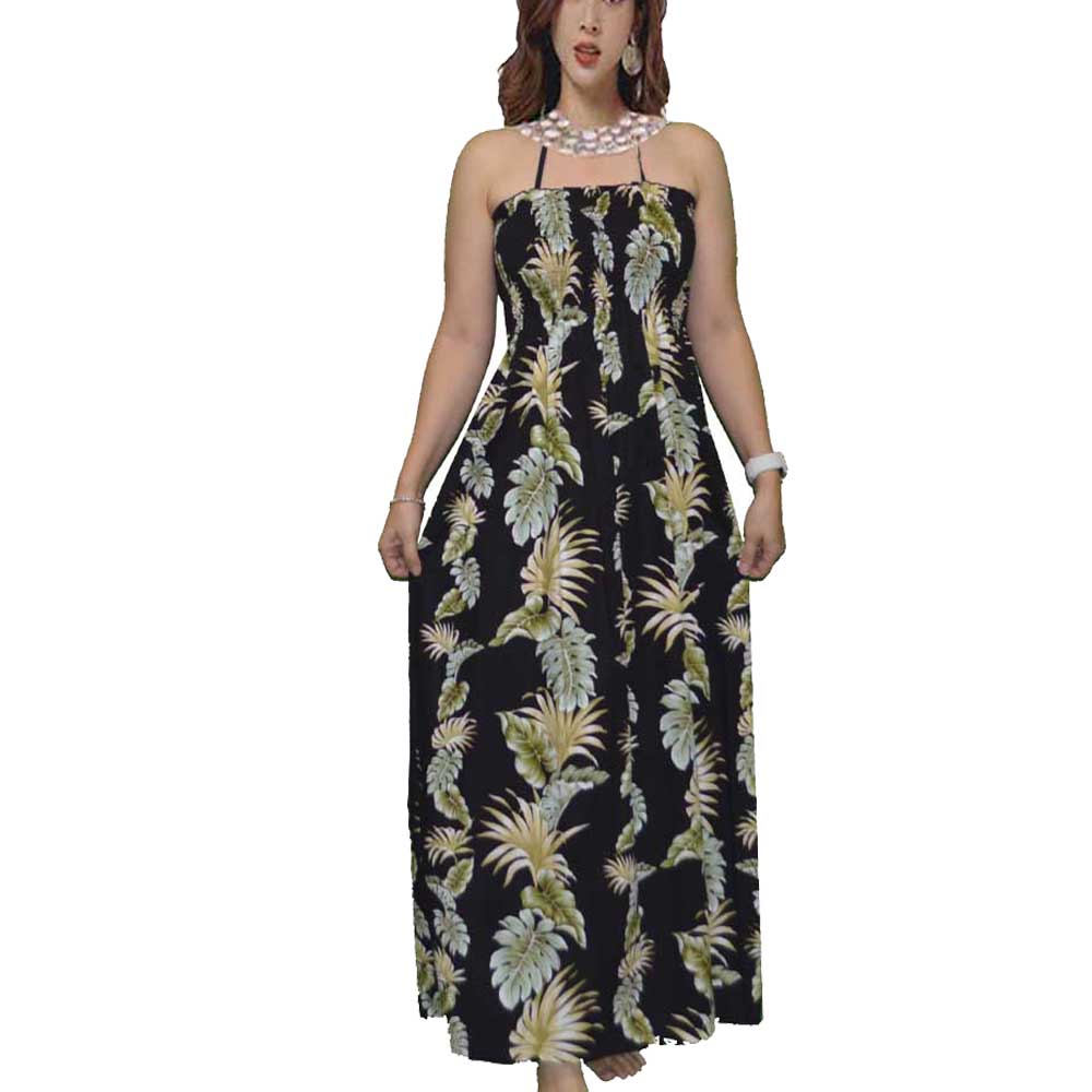tube top maxi dress Hawaii Leaf Tube Top Maxi Hawaiian Dress| Edens Hawaii One Size / Red