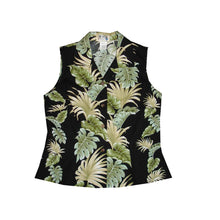 Load image into Gallery viewer, Hawaii Leaves Leis Sleeveless Hawaiian Blouse Made In Hawaii