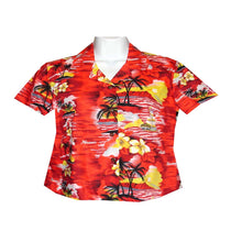 Load image into Gallery viewer, Hawaii Sunset Fitted Women's Hawaiian Shirt Made In Hawaii