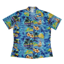 Load image into Gallery viewer, Hawaii Sunset Women's Camp Shirt Made In Hawaii