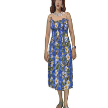 Load image into Gallery viewer, White Hibiscus Tube Top Hawaiian Dress
