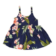 Load image into Gallery viewer, Hawaiian Girl Dress in Coral Hibiscus