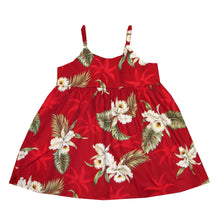 Load image into Gallery viewer, White Orchid Hawaiian Girl Dress