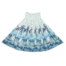 Load image into Gallery viewer, Hawaiian hula skirt of palm trees & diamond head scene theme