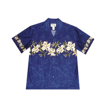 Load image into Gallery viewer, Orchid Bamboo Border Hawaiian Shirt