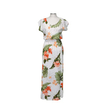 Load image into Gallery viewer, Makakilo Hibiscus Sleeves Maxi Hawaiian Dress