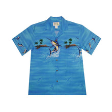 Load image into Gallery viewer, Marlin Fish Island Border Hawaiian Shirt