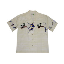 Load image into Gallery viewer, Marlin Fish Island Border Hawaiian Shirt
