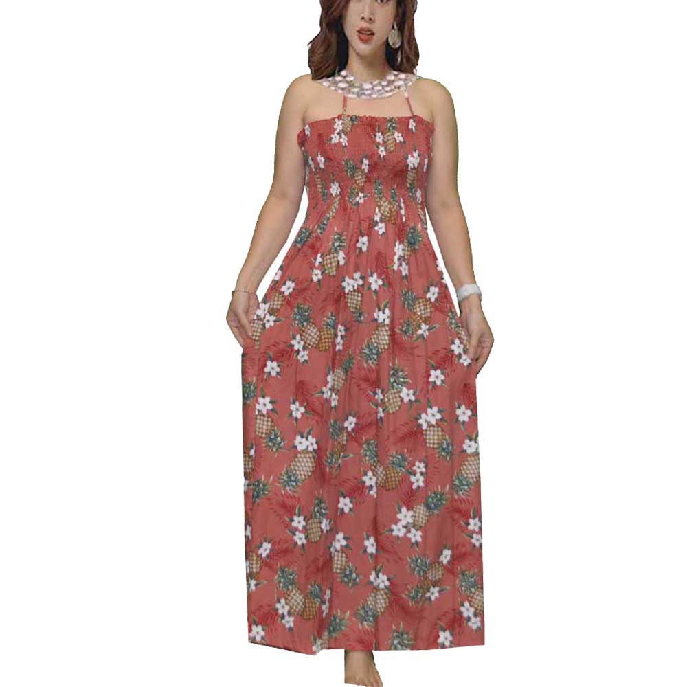 womens hawaiian maxi dress Pineapple Tube Top Dress| Edens Hawaii It's Showtime Fortunate One | Wishful or a chic brunch Sizes:18m