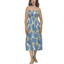 Load image into Gallery viewer, Monstera Deliciosa Tube Top Hawaiian Dress
