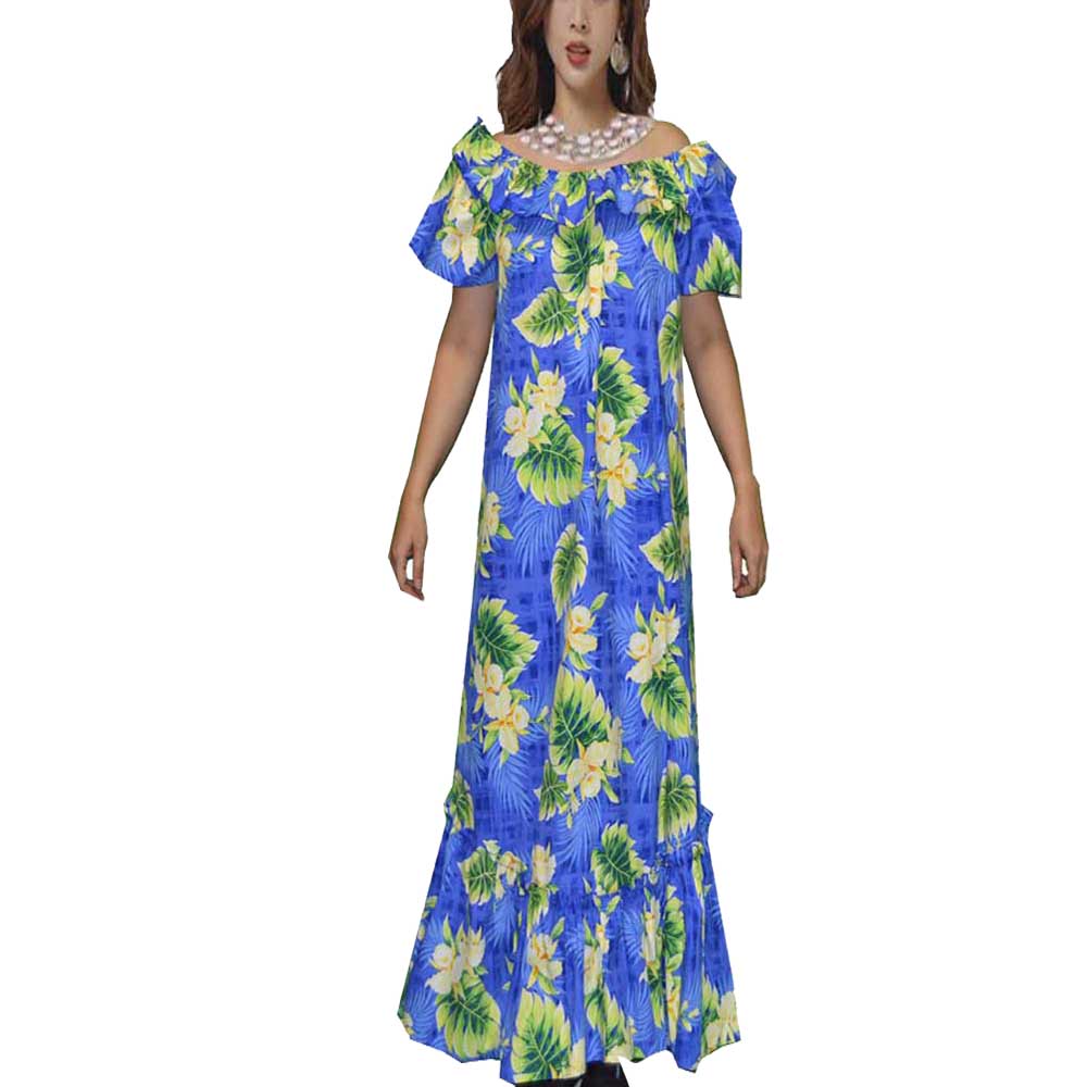 Ohana Island Long Muumuu Dress Made In Hawaii USA| Edens Hawaii