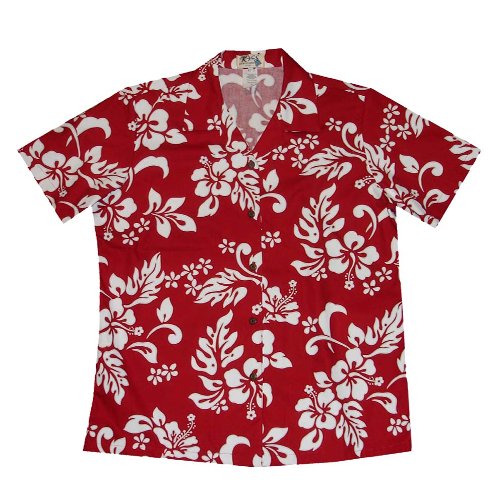 Women Camp Hawaiian Shirt Classic Hibiscus