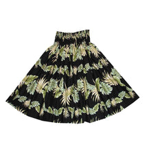 Load image into Gallery viewer, Hawaii Leaf Black Hula Pa'u Skirt Hawaiian